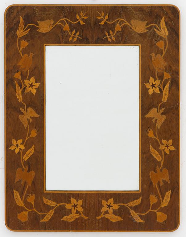 G. Gewall, a 'Doves' wall mirror, Bohus Intarsia, 1930s.