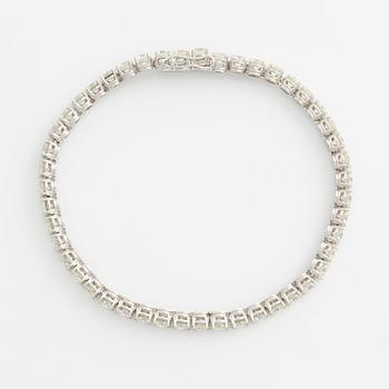 Tennis bracelet with brilliant-cut diamonds, total 9.02 ct.