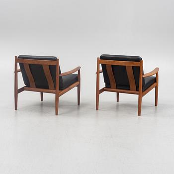 Grete Jalk, fåtöljer, ett par, modell 118, France & Son, Danmark, 1960-tal.