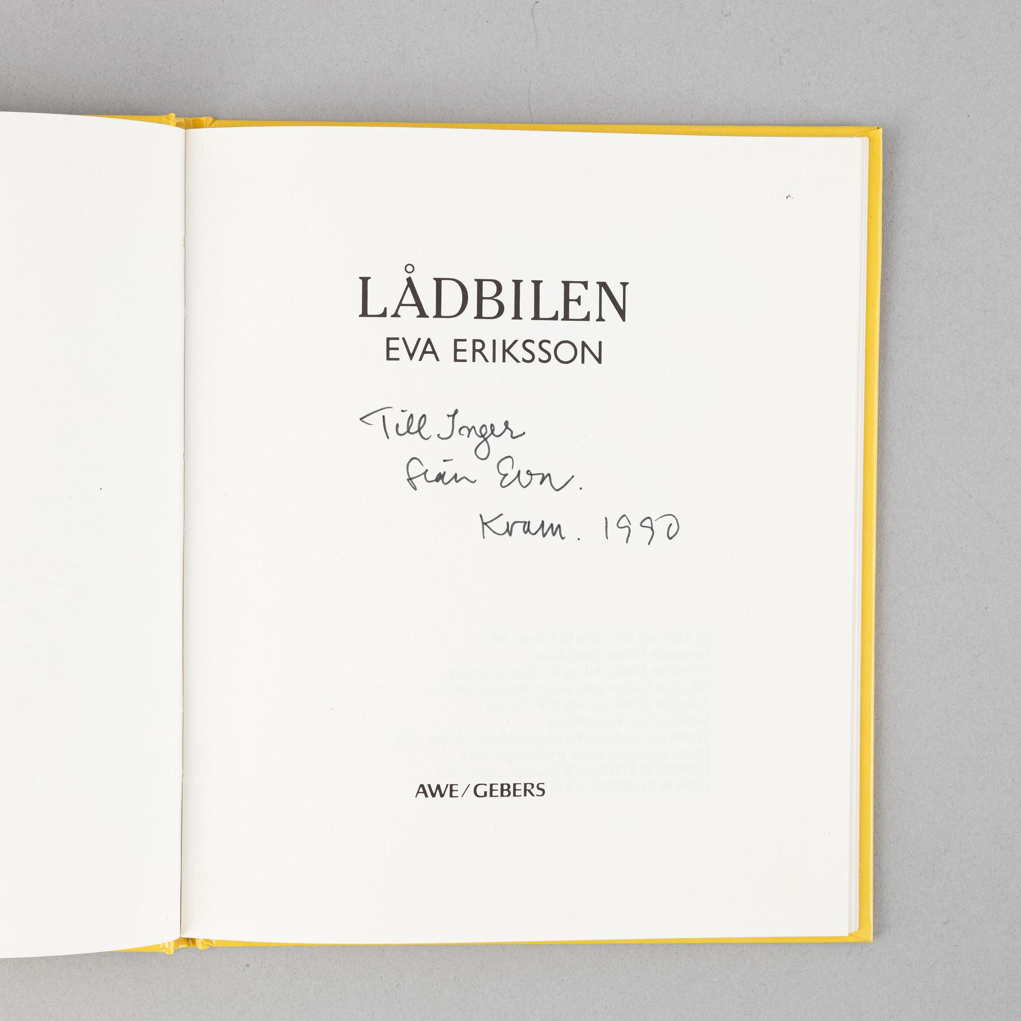 Ten children's books with dedications, including Astrid Lindgren. Provenance: the authors Inger and Lasse Sandberg.