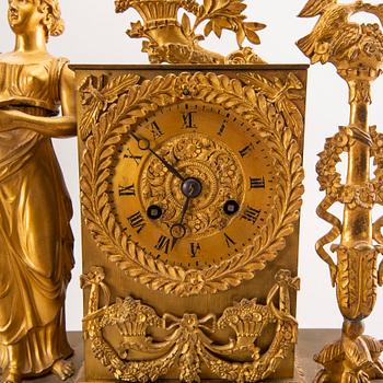 A late Empire mid 19th century table clock.