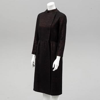 CHRISTIAN DIOR, a set of coat and dress from the 1960s.