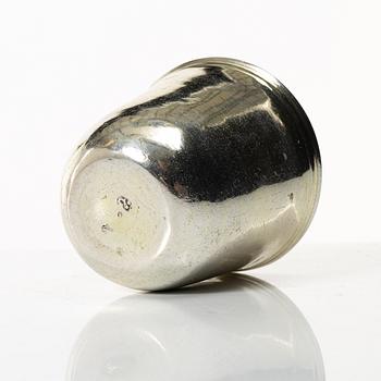 Delvis förgylld silver bägare, möjligen Strasbourg, mitten 1700-tal et.