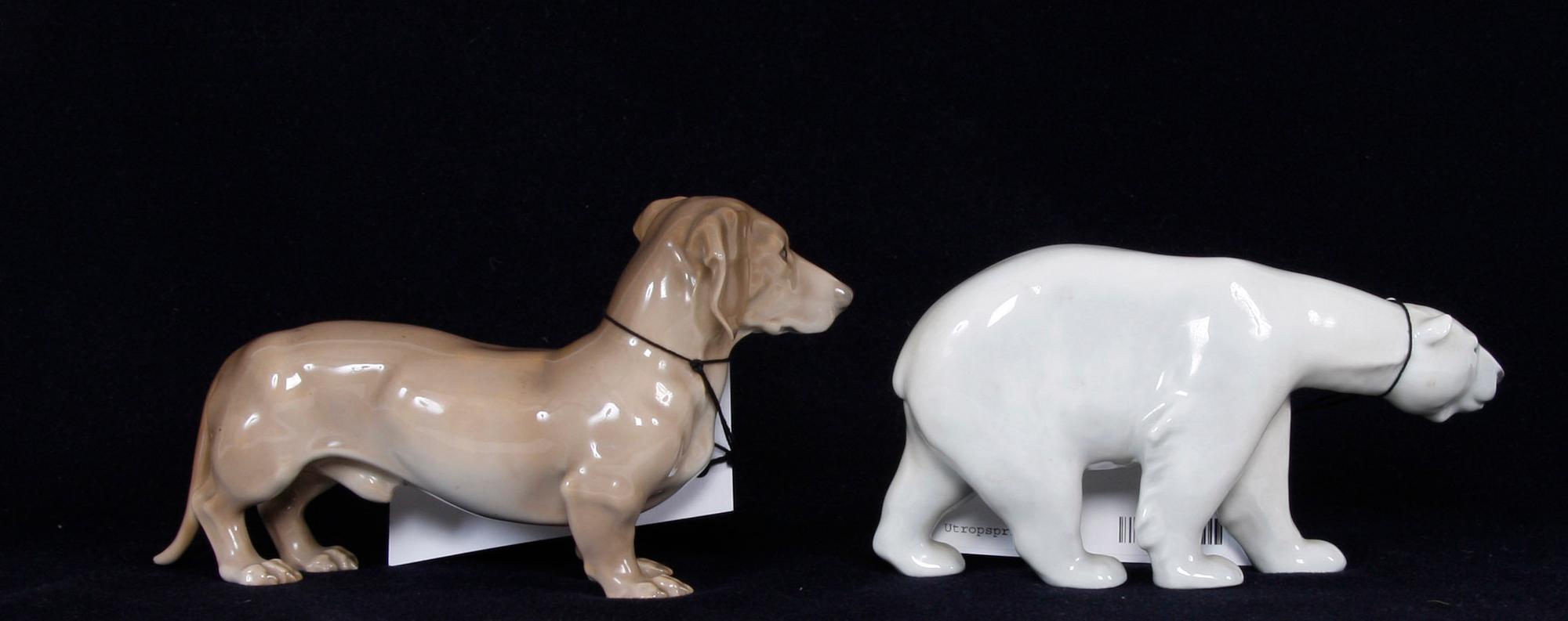 FIGURINER, 2 st, porslin, Bing & Gröndahl.