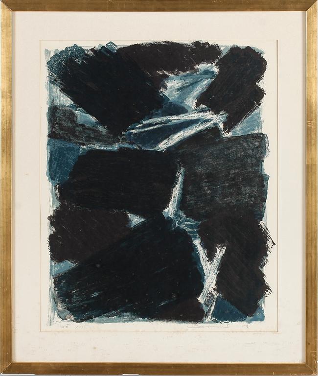 OLLE BONNIÉR, färglitografi, signerad och daterad -59, numrerad 20/115.