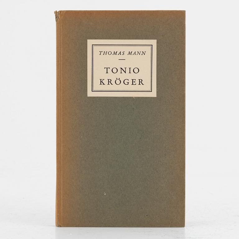 Bok, Tomas Mann, "Tonio Kröger", signerad Thomas Mann 5. Mai 1950 på försättsbladet.