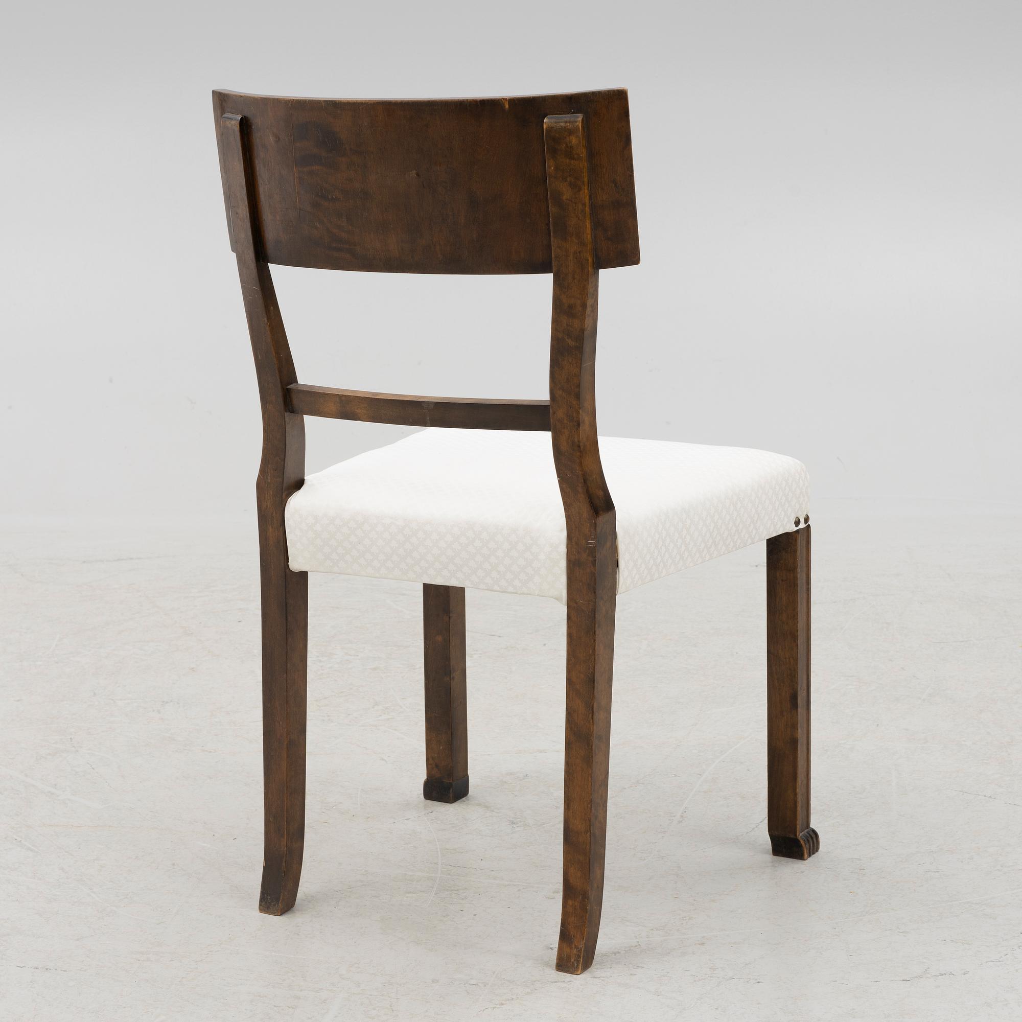 Four Swedish Grace chairs, Sweden, 1920's.