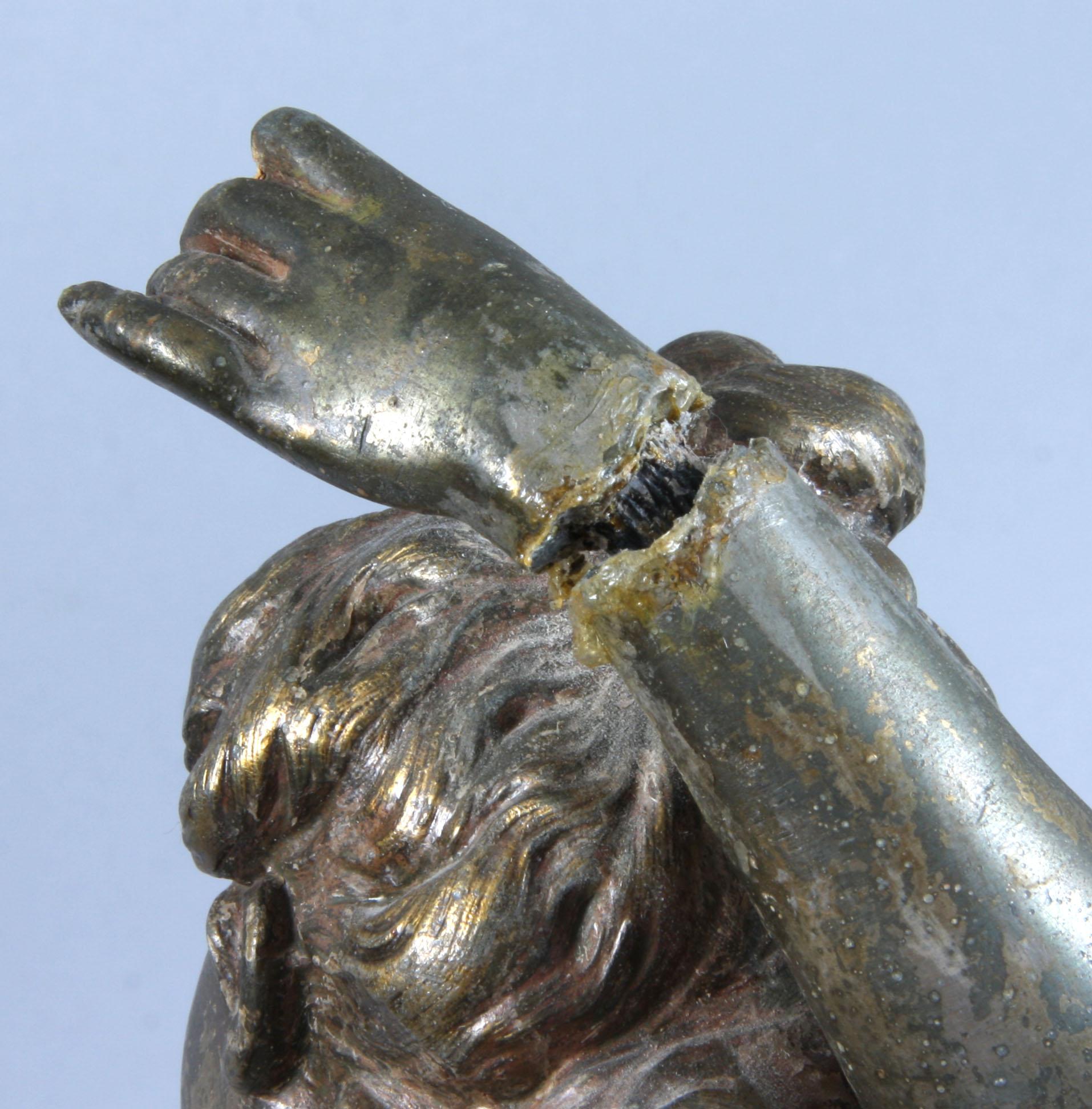 SKULPTUR, efter Èmile Bruchon, bronserad zink, sign. 1800/1900-tal.