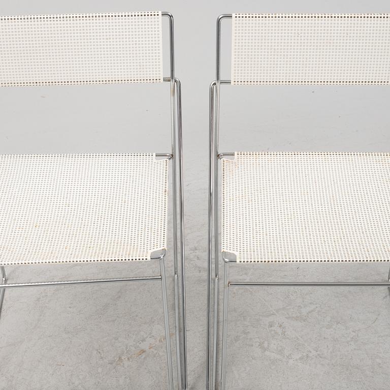 Nils Jörgen Haugesen, a pair of 'X-Line' chairs, Hybodan, Denmark, the model designed in 1977.