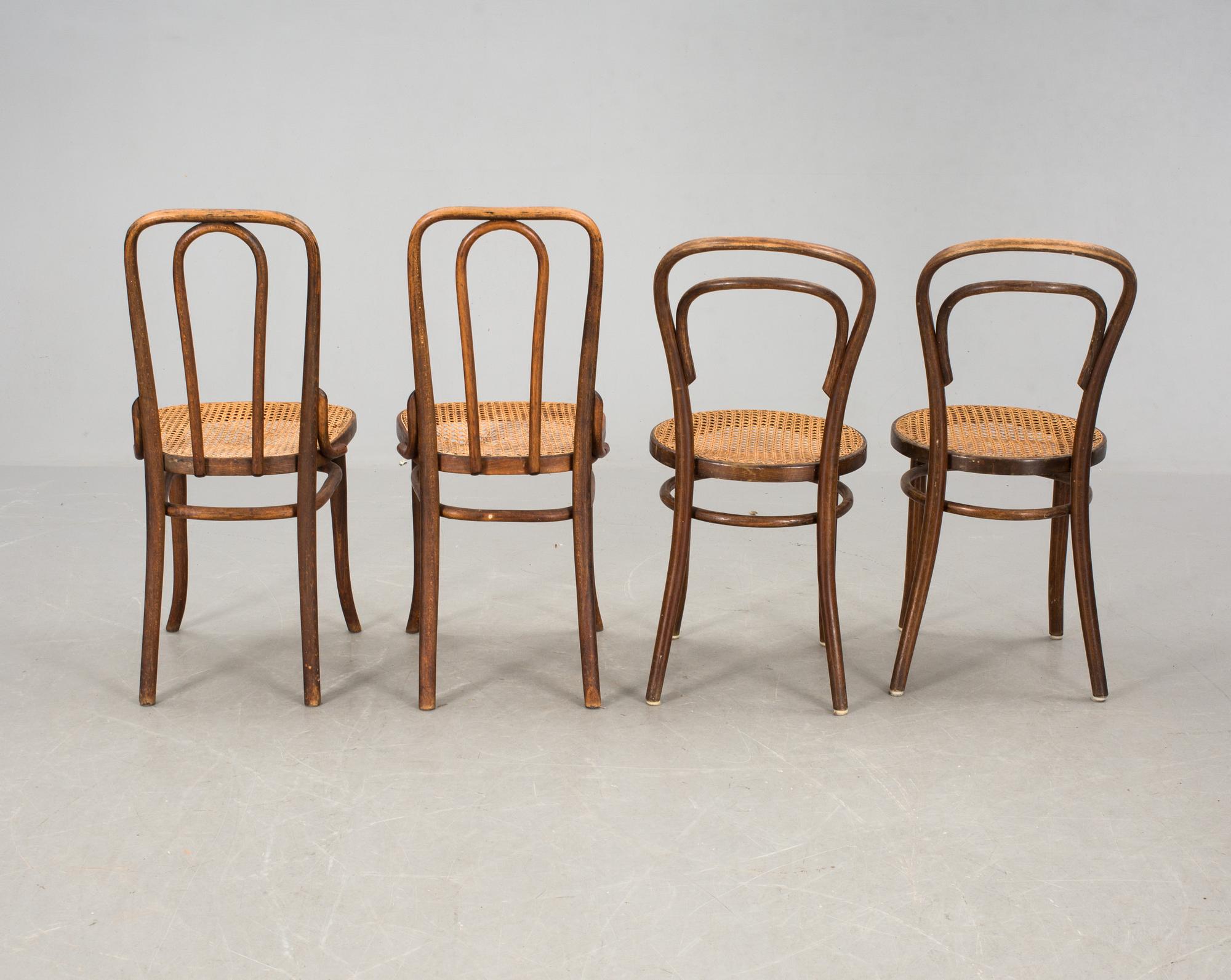 STOLAR, 4 st, bl a Thonet. 1900-talets första hälft.
