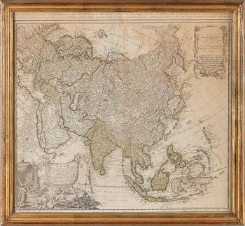 KARTA, kopparstick, "Asia", Homan 1744.