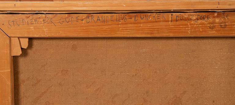 Harald Torsslow. Inland landscape with a wandering figure.