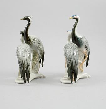 FIGURINER, 2 st, porslin, Karl Ens, Tyskland, 1900-talets andra hälft.