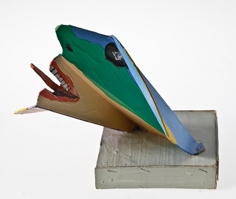 TIMO SOLIN, skulptur, kartong, sign och dat -86.