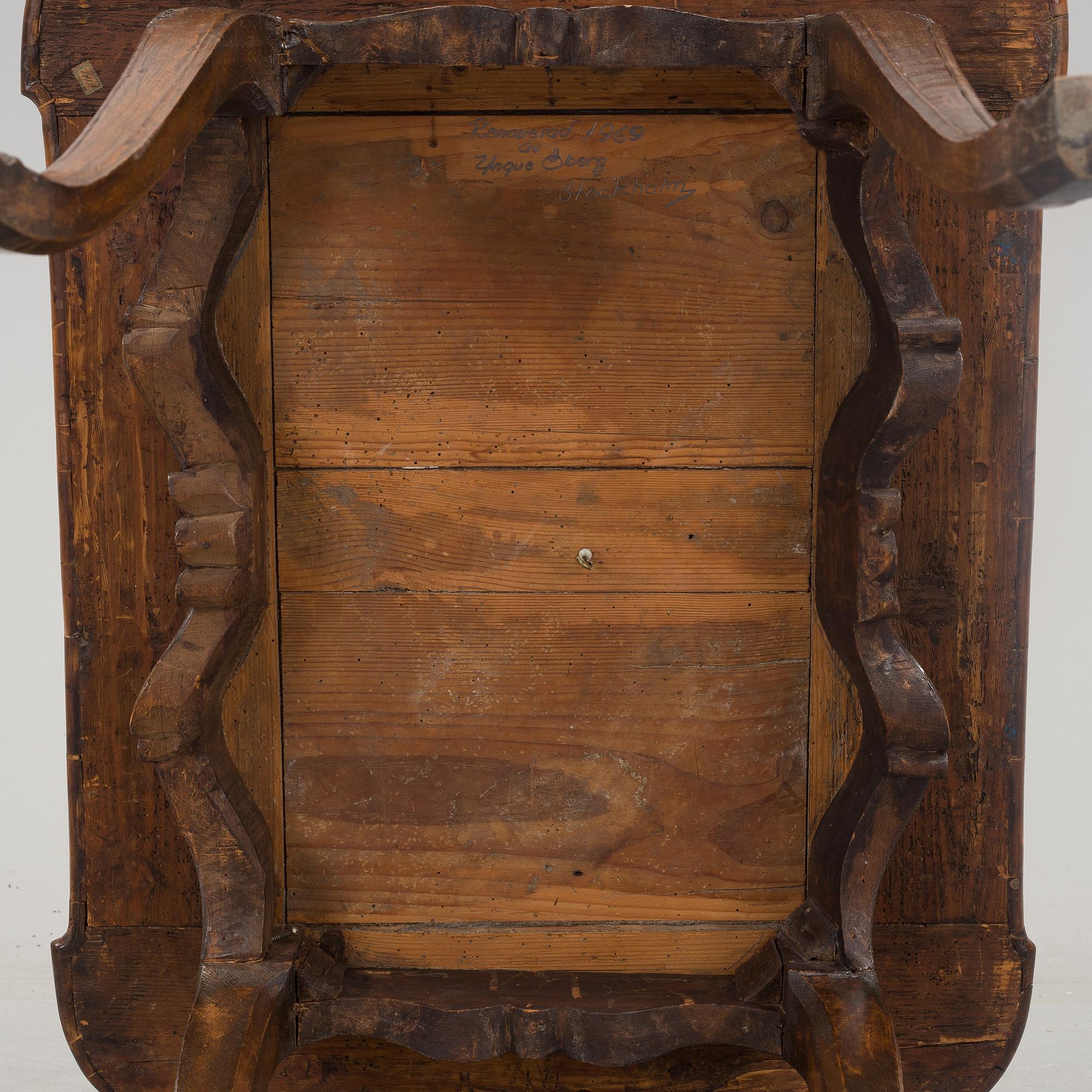A mid 18th century rococo table.