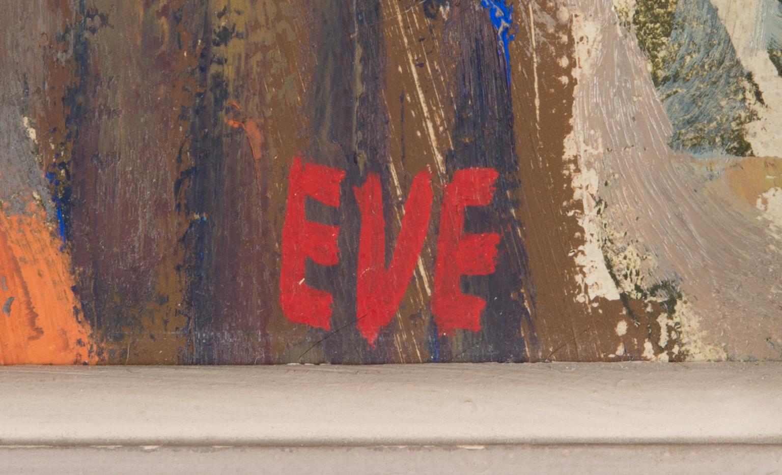 Eve Eriksson, oil on board, signed.