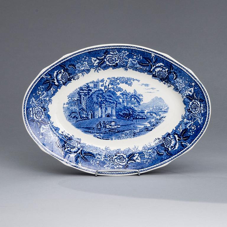 SERVISDELAR, 35 st, PORSLIN, "Blått Landskap", design Reinhard Richter, Arabia 1941-71.