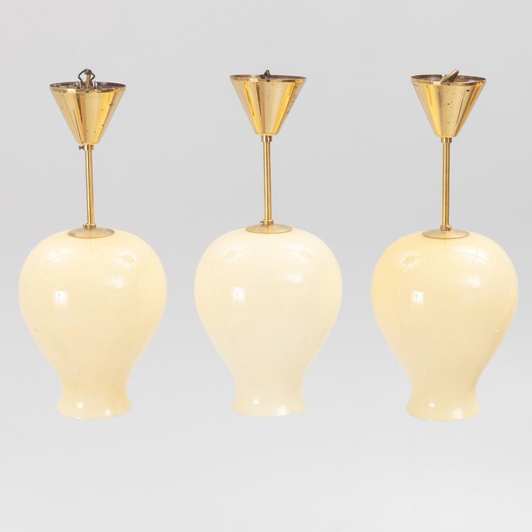 Ceiling lamps, 3 pcs, Swedish Modern, 1940s.