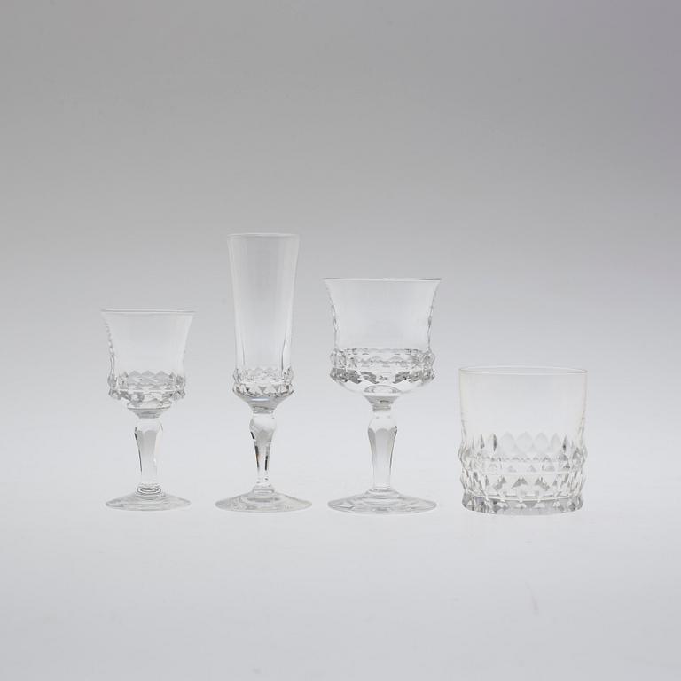 INGEBORG LUNDIN, glasservis, 23 delar, glas, "Silvia", Orrefors.
