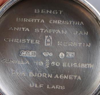 BÄGARE, 3 st, silver, 1938, 1948 samt 1949. CGH. och GAB, Stockholm.