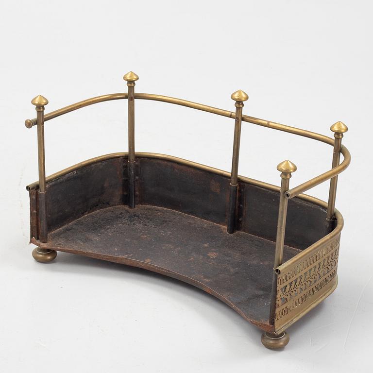 A brass fire guard, early 20th century.