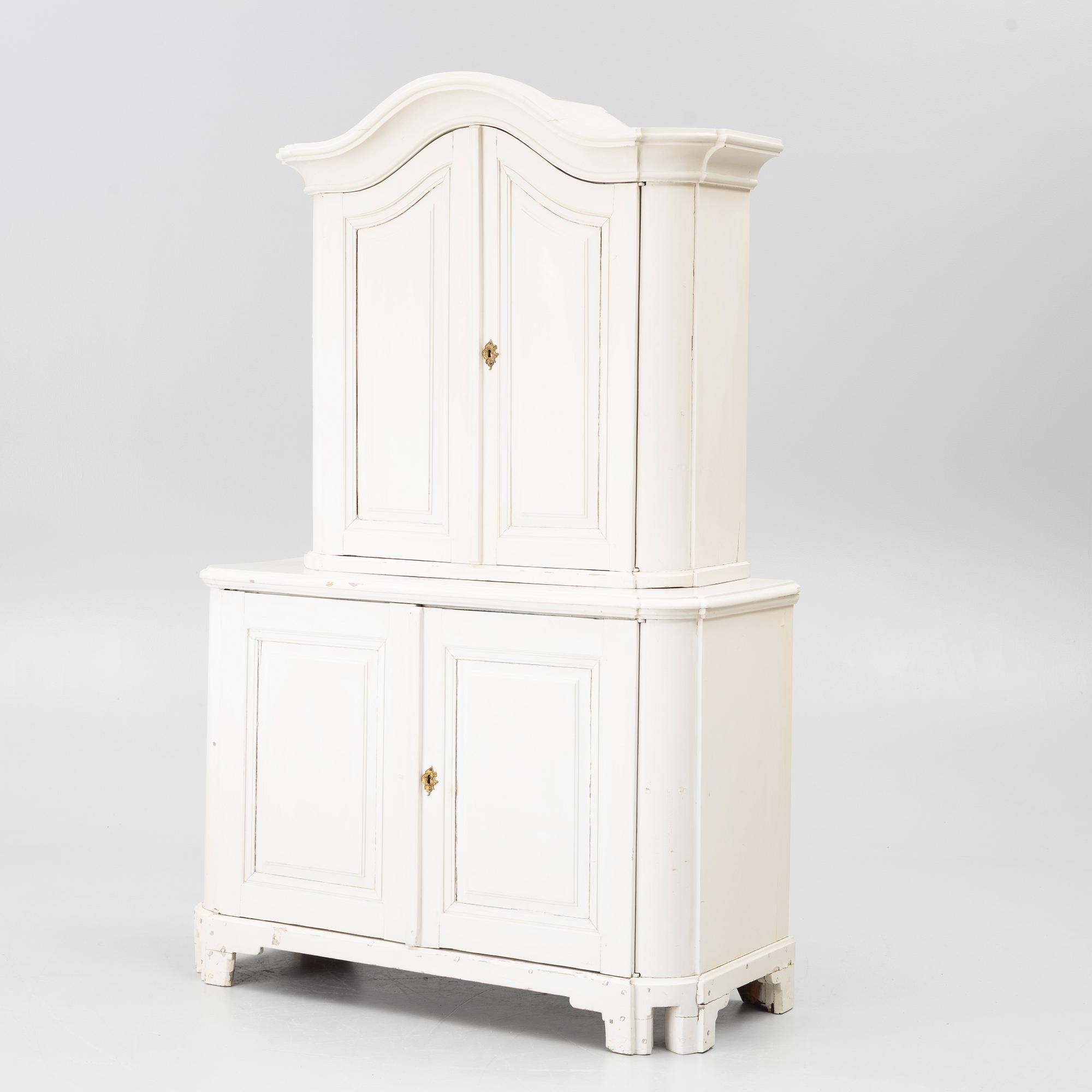 A Swedish rococo cabinet, later part 18th century.