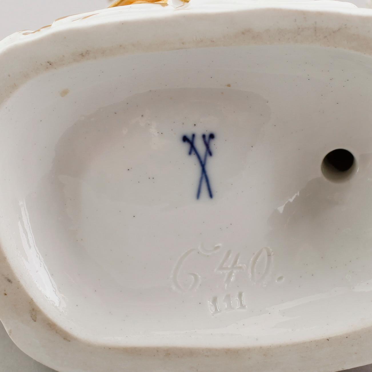 FIGURGRUPP, porslin, Meissen, 1900-talets första hälft.