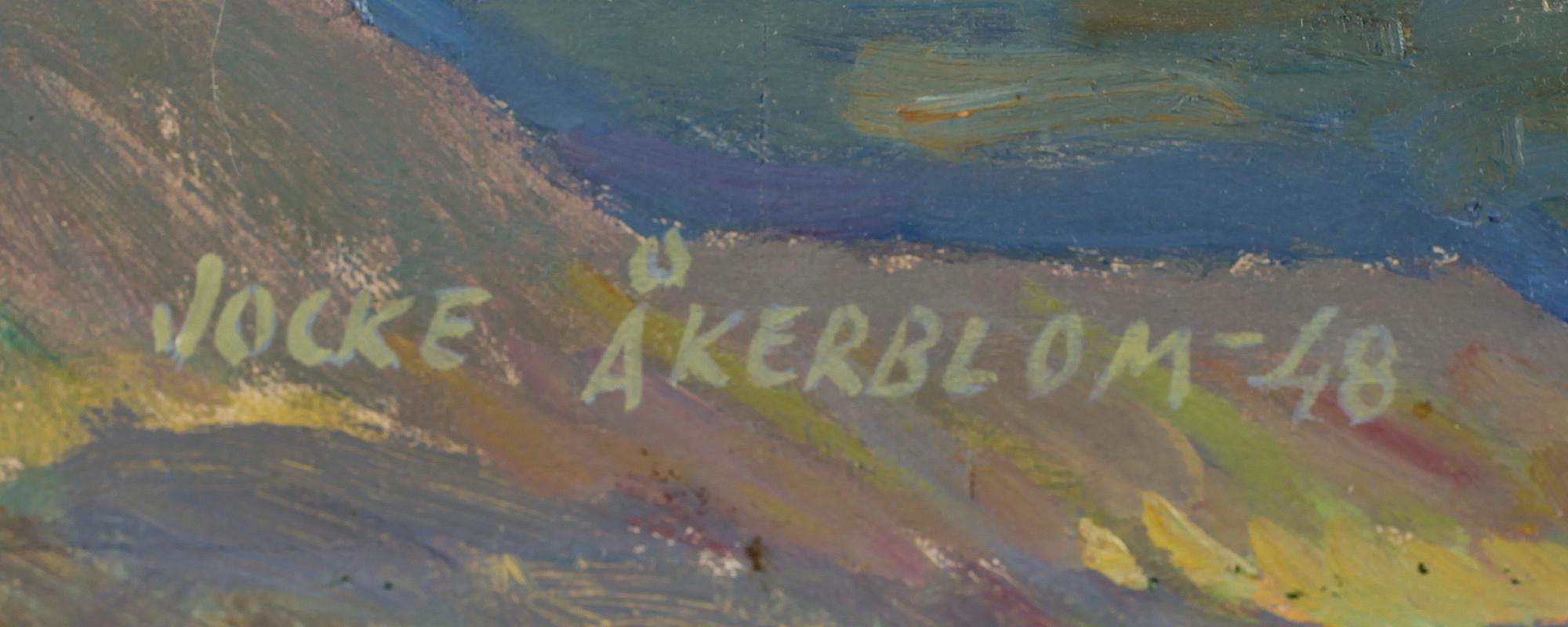 JOCKE ÅKERBLOM, 2 st, olja på duk, signerade, bla daterad 1951.