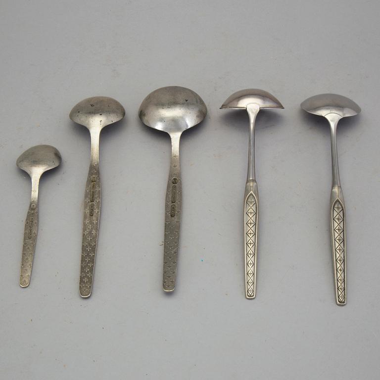 BESTICK, 109 delar, tenn och rostfritt stål, Hardanger, Norge, 1970-tal.