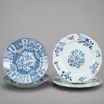 TALLRIKAR, 4 st (2+2), Kina, 1700-/1800-tal.