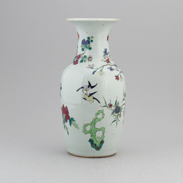 A Chinese famille rose floor vase, 20th century.