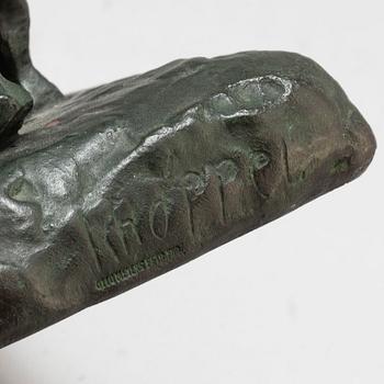 ARVID KNÖPPEL, Sculpture, bronze. Signed, foundry mark Otto Meyers Eftr. Fud.