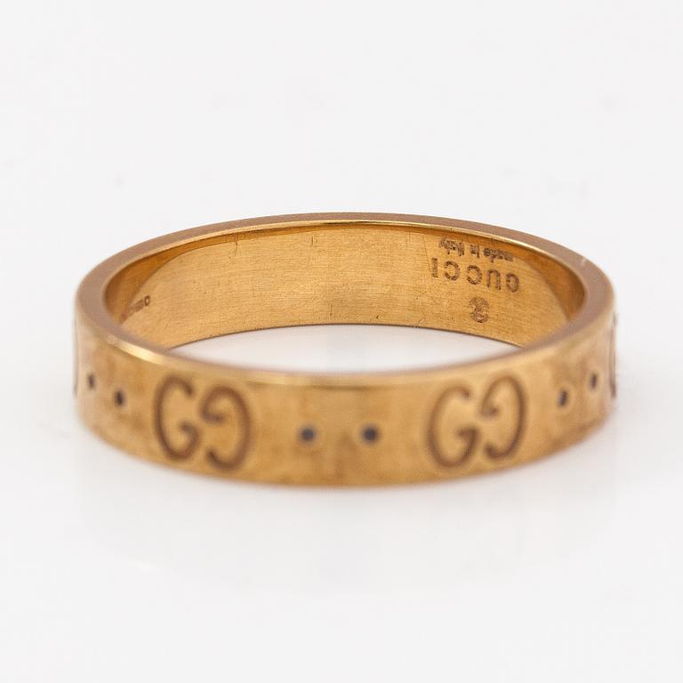 Gucci, An 18K gold ring "Icon". Marked Gucci, Made in Italy, 13.