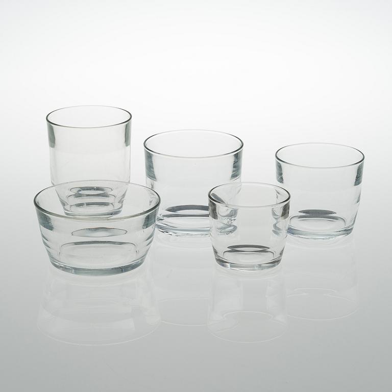 KAJ FRANCK, DRICKSGLAS, 28 st, "Prisma 6060", Nuutajärvi / Wärtsilä, 1960-70-tal.