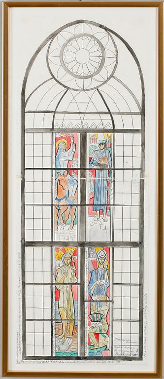 EINAR FORSETH, blandteknik, signerad.