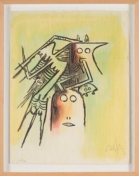WIFREDO LAM, färglitografi, signerad samt numrerad 236/262 med blyerts.