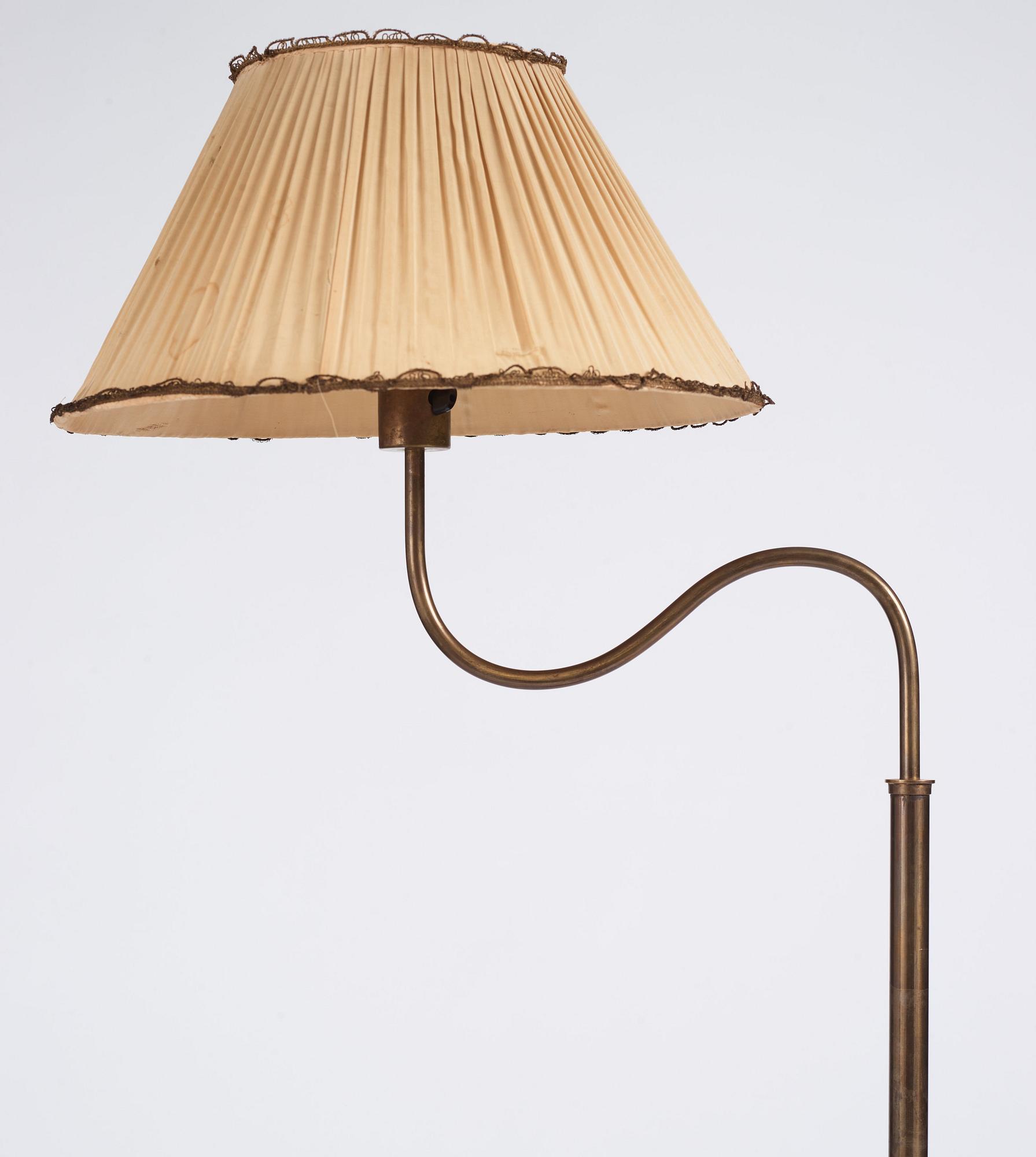 Harald Notini, a floor lamp, model '15368', Arvid Böhlmarks Lampfabrik, Sweden, 1940s.