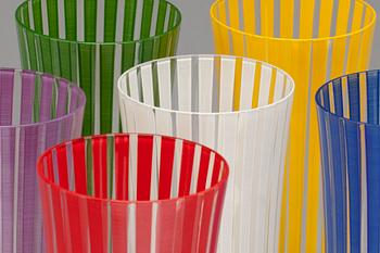 GLAS, 6 st, "Strikt", Bengt Orup, Johansfors.