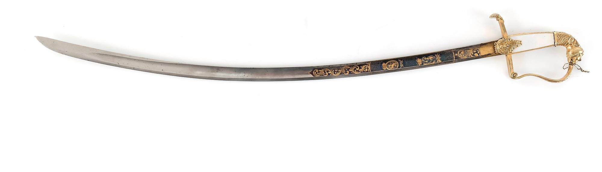 OFFICERSSABEL, med monogram för Kronprins Carl Johan av Sverige och Norge, möjligen 1814-18.