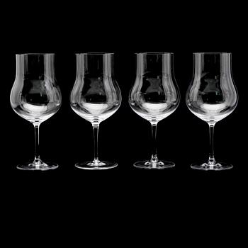 VINGLAS, 11 st, Villeroy & Boch, 1900-talets andra hälft.