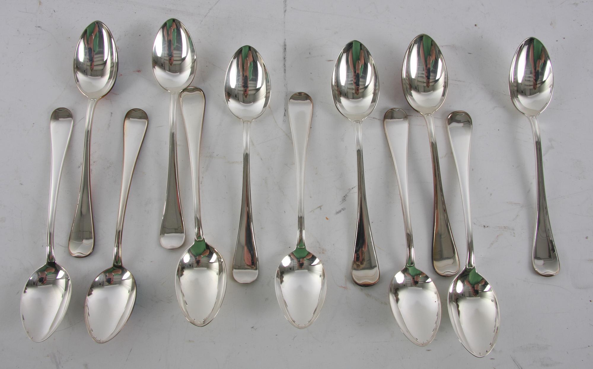 SKEDAR, 12+12+13, silver, modell "Svensk" rund.