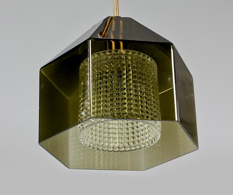 TAKLAMPA, "RD 1624", Carl Fagerlund, Orrefors, 1960-tal. Höjd 43 cm.