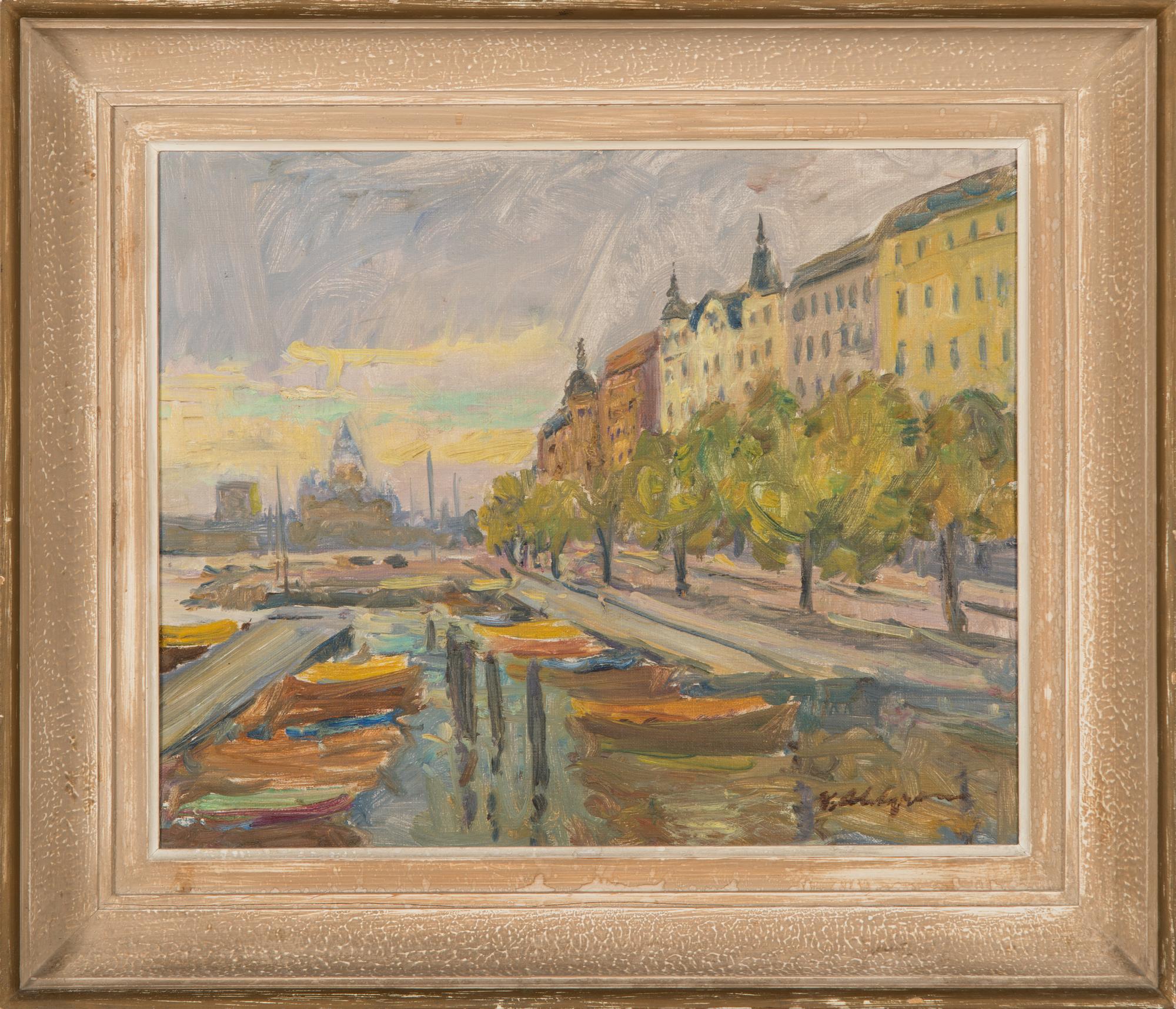 William Ahlgren, oil on board, signed.