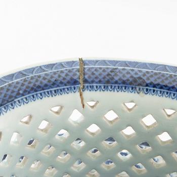 Galleried bowl with plate China circa 1800 porcelain.
