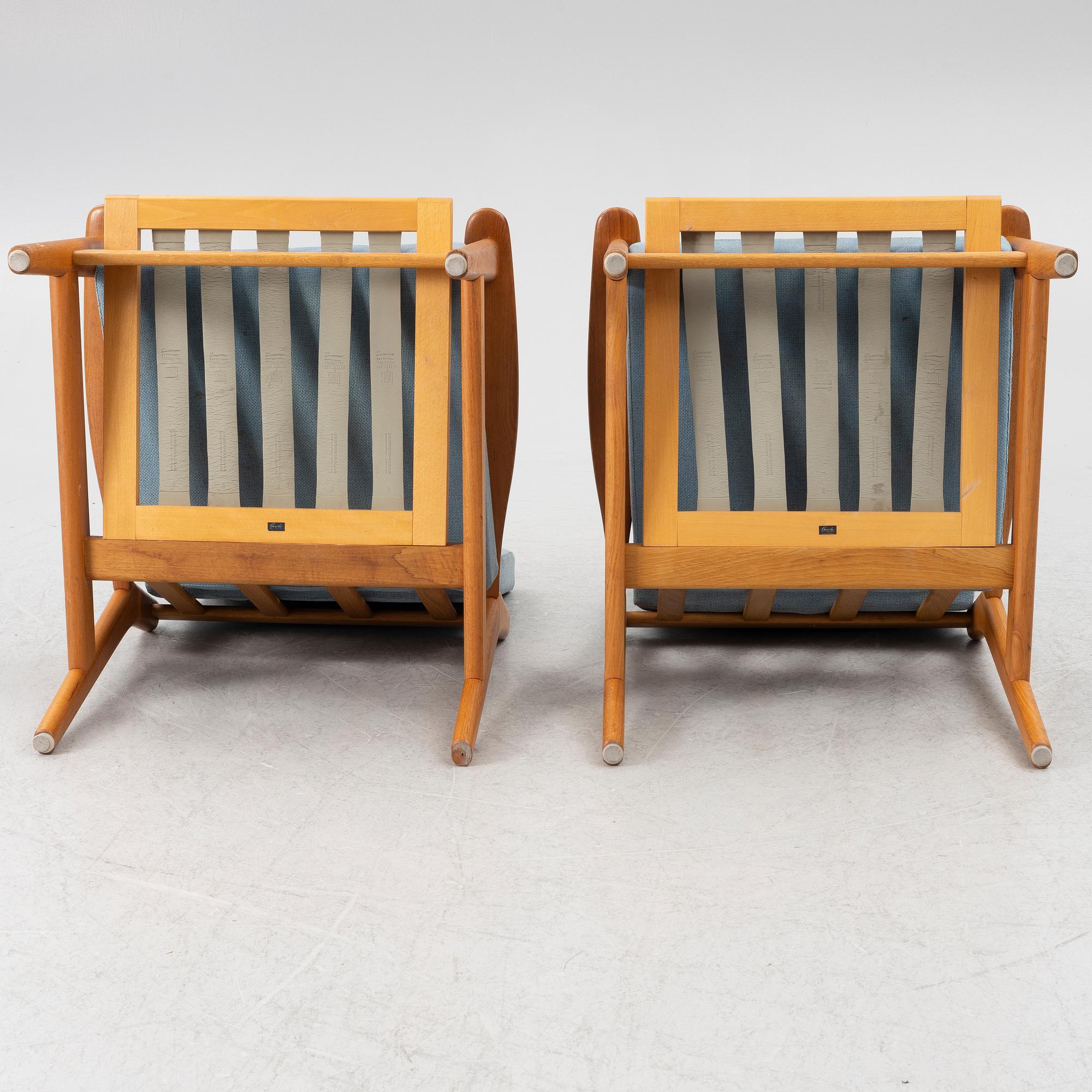 Poul Volther, a pair of armchairs, Gemla, mid-20th century.