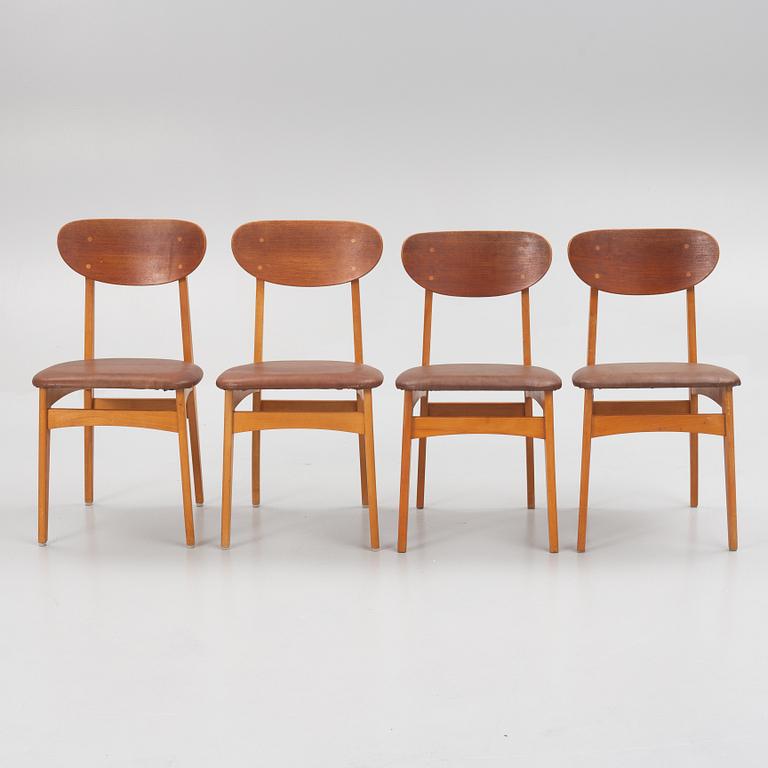 A set of four chairs, Scandinavia, 1950's/60's.