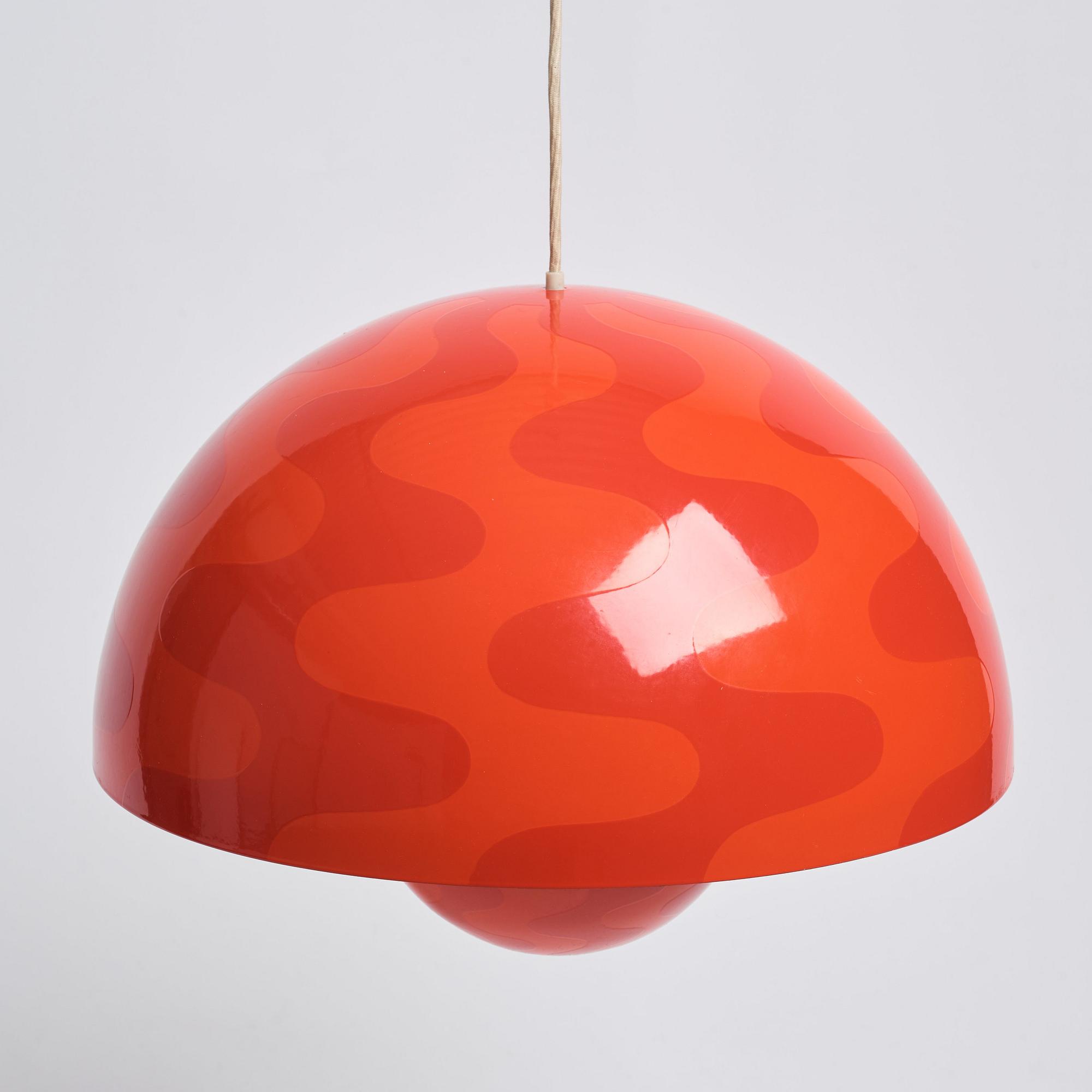 Verner Panton, a 'Flower Pot', ceiling lamp, Louis Poulsen, Denmark, 1970s.