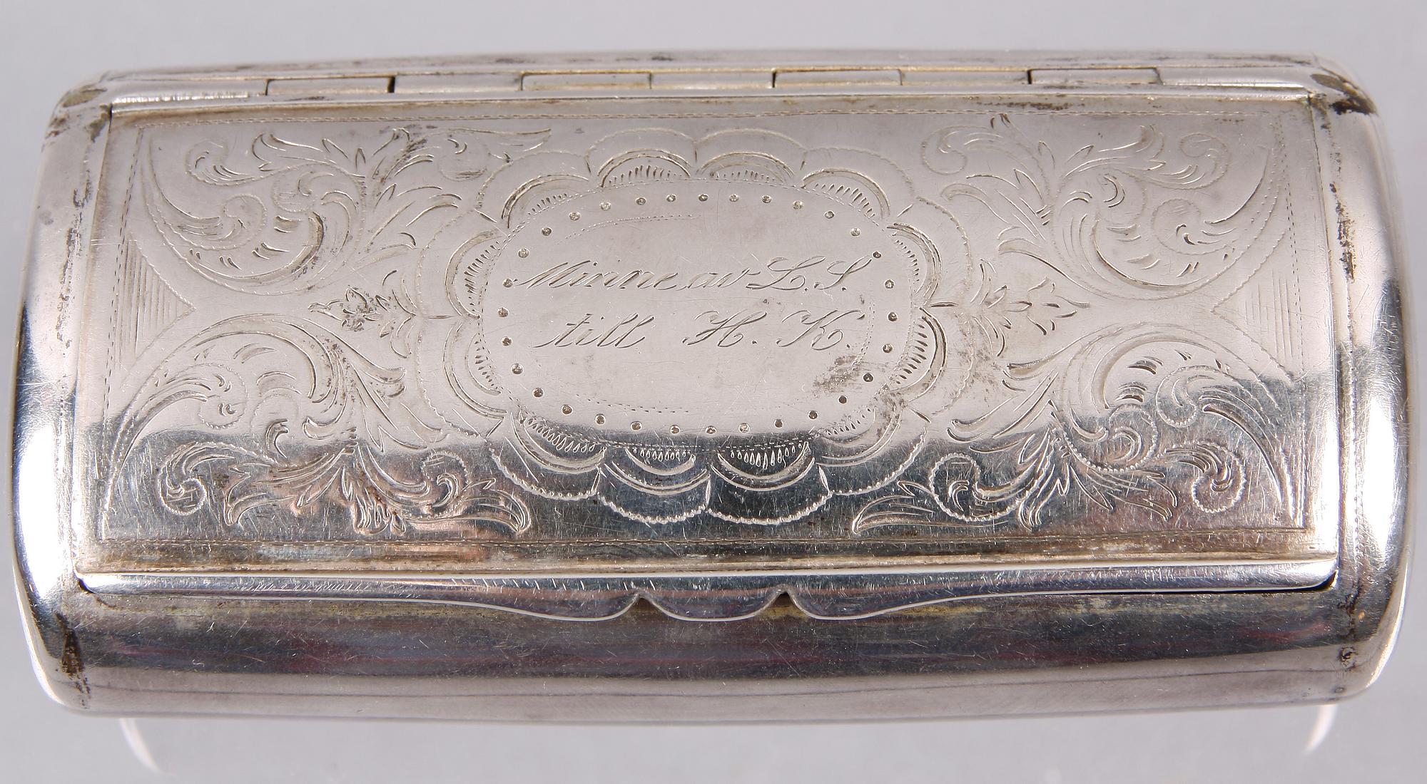 SNUSDOSA, silver, Uppsala 1881.