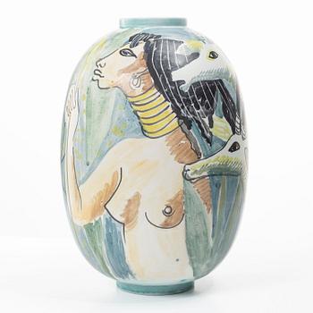 Carl-Harry Stålhane, a stoneware vase, Rörstrand 1945.