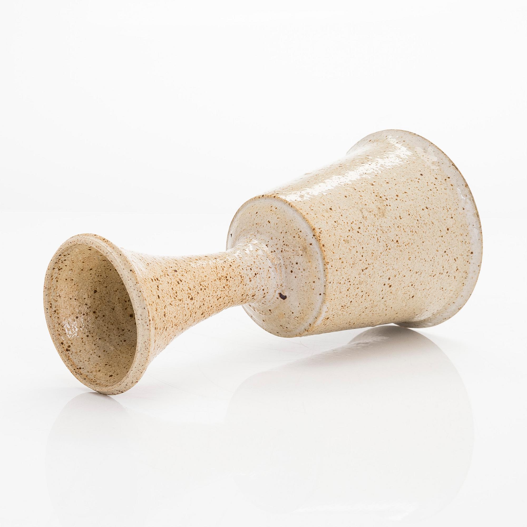 Kyllikki Salmenhaara, astoneware goblet , signed KS and book published by Kyllikki Salmenhaara.